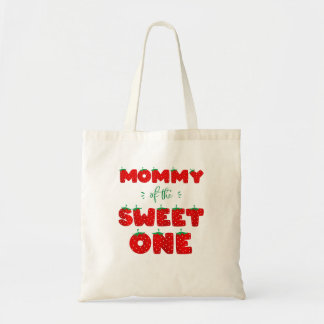 Bolsa Tote Mamãe Do Aniversário De Morango Doce De Um Morango