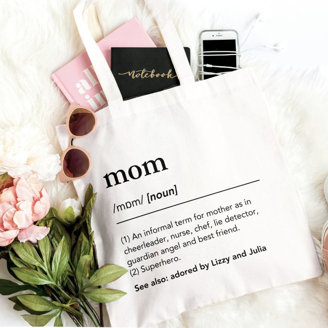 Bolsa Tote Mamãe Dotou Definição Personalizada Moderna Engraç (Criador carregado)