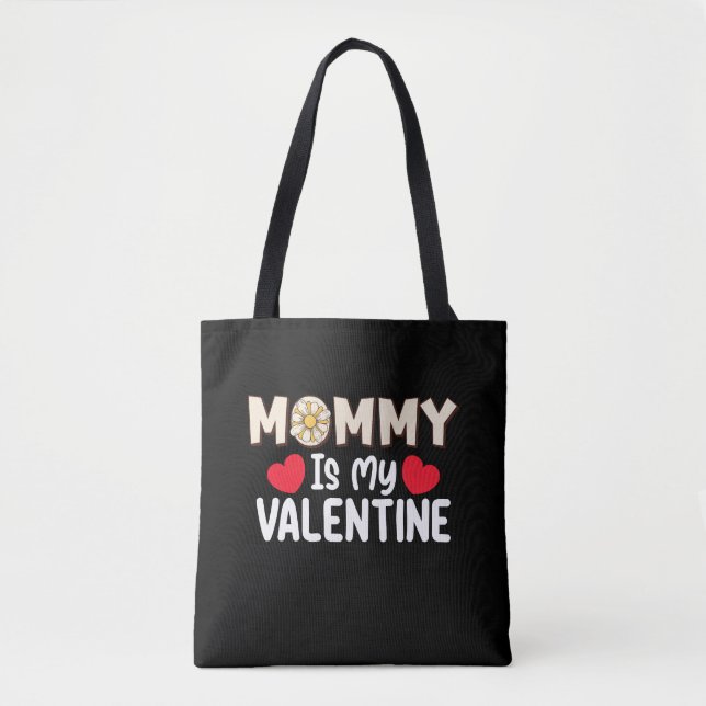 Bolsa Tote Mamãe É Meu Dia De Namorado Mãe Família Filha (Frente)