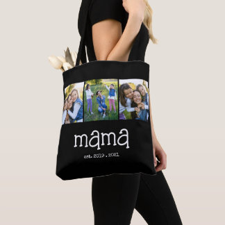 Bolsa Tote Mamãe Estabeleceu Moderno Preto 3 Foto