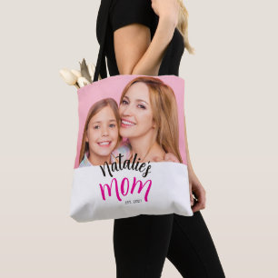 Bolsa Tote Mamãe Estabeleceu Nome da Criança Personalizado An