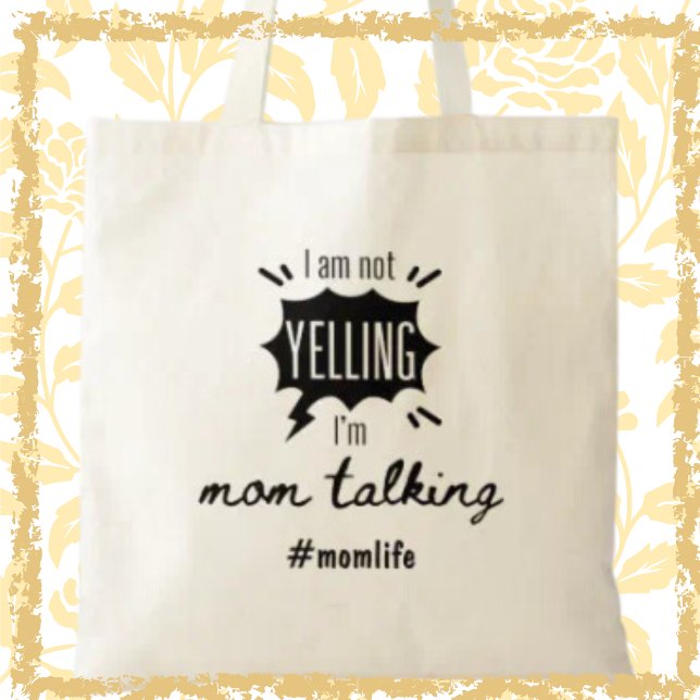 Bolsa Tote Mamãe Falando Engraçado Presente no Dia de as mães (Embrace the humour and convenience of motherhood with this charming and funny tote!)