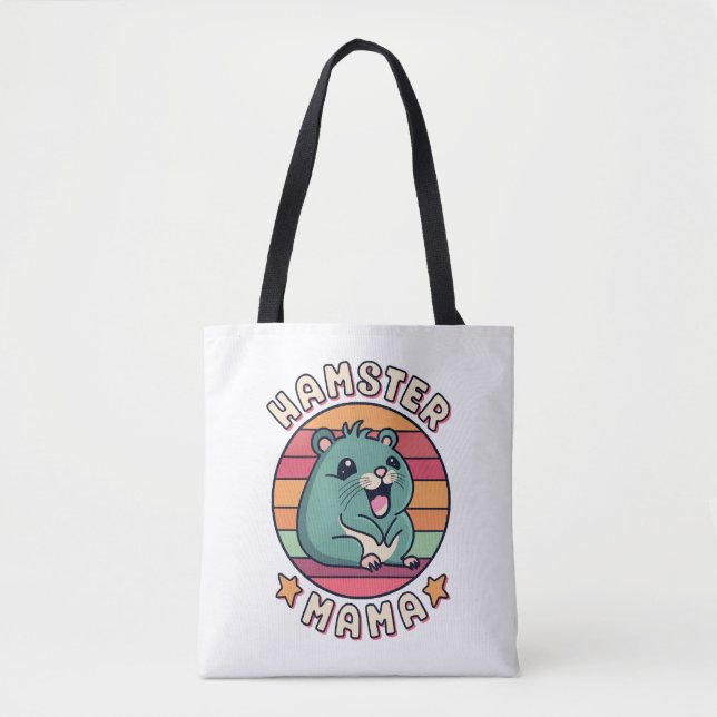 Bolsa Tote Mamãe Hamster Fofa Kawaii Roedor Mãe (Frente)