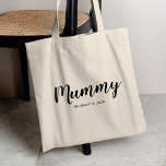Bolsa Tote Mamãe | Mãe moderna Dia de as mães de Nomes de Cri<br><div class="desc">Simplesmente,  design personalizado "múmia" na moda na tipografia moderna minimalista que pode ser facilmente personalizado com nomes para crianças ou com a sua própria mensagem especial. O dom perfeito para uma nova mãe,  dia de as mães,  mãe ou só porque!</div>