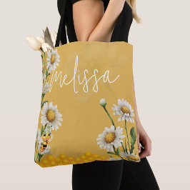 Bolsa Tote Mamãe Para Abelha De Honra, Considerada Personaliz