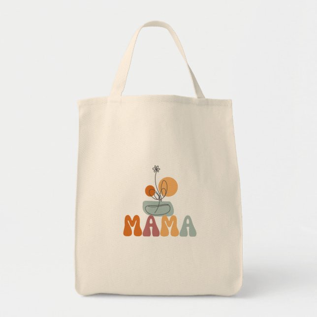 Bolsa Tote Mamãe Tote Bag, presente para mamãe, mãe (Frente)