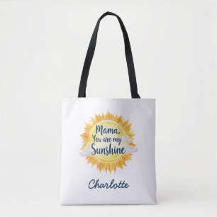 Bolsa Tote Mamãe, Você É Minha Luz Dia de as mães de coraçã