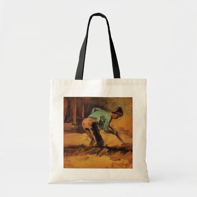 Bolsa Tote Man Stooping with Stick, Spade by Vincent van Gogh (Frente)