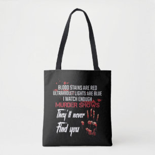 Bolsa Tote Manchas de sangue O Assassinato Poem Filme Thrille