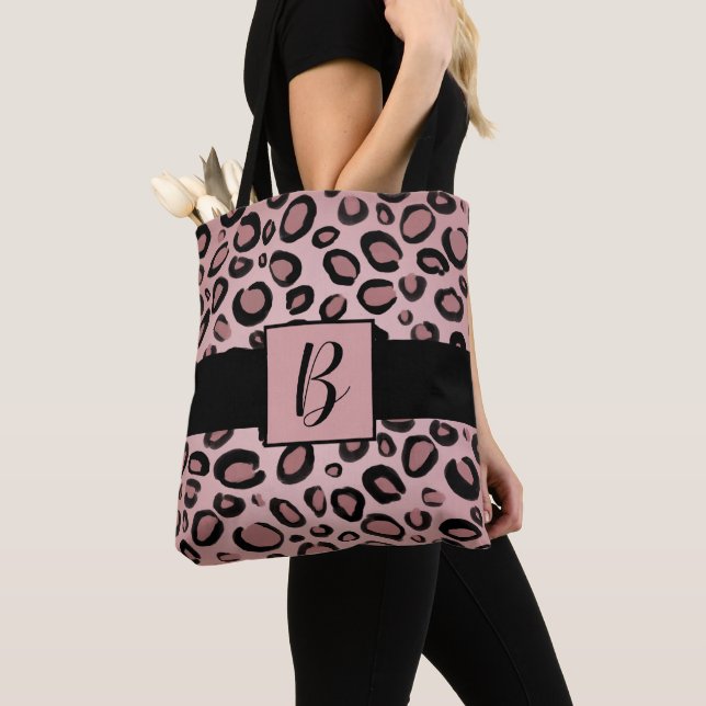 Bolsa Tote Manchas Estampadas de Guepardo Leopardo Pintadas d (Close Up)