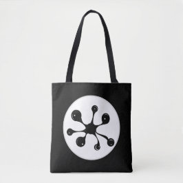 Bolsa Tote Manchas modernas de gosma preta abstrata