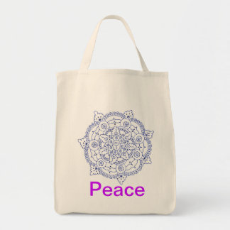 Bolsa Tote Mandala 4, sacola da paz