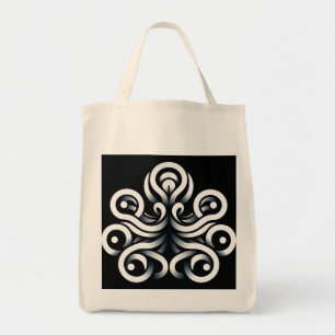 Bolsa Tote Mandala Abstrato Geométrico Sagrado Zen Minimalist