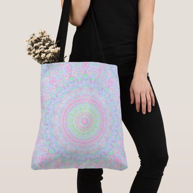 Bolsa Tote Mandala Colorida (Close Up)