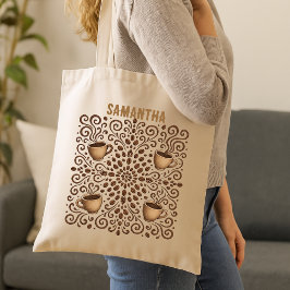 Bolsa Tote Mandala de Café