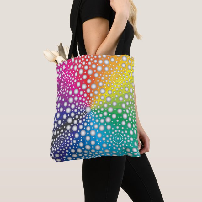 Bolsa Tote Mandala de Círculos 2 (Close Up)