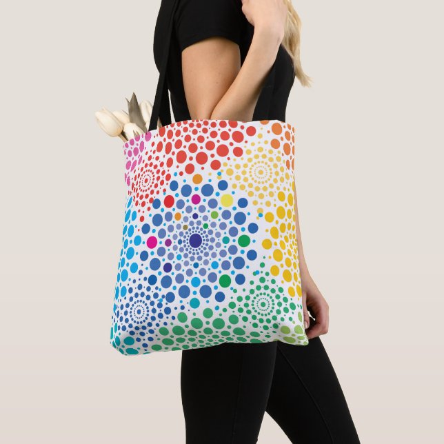 Bolsa Tote Mandala de Círculos 3 (Close Up)