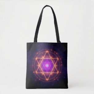 Bolsa Tote Mandala de Geometria Sagrada – Luz Dentro do Cosmo