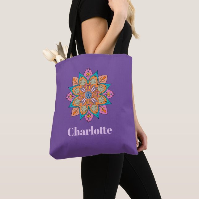 Bolsa Tote Mandala Decorativo da Índia (Close Up)