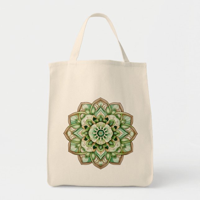 Bolsa Tote Mandala / Design de Flor (Frente)