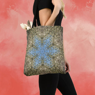 Bolsa Tote Mandala digital amarelo e azul