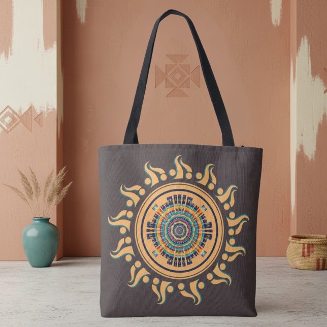 Bolsa Tote Mandala do Sol (Criador carregado)