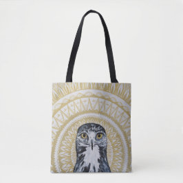 Bolsa Tote Mandala dourada do falcão