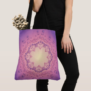 Bolsa Tote Mandala floral étnica