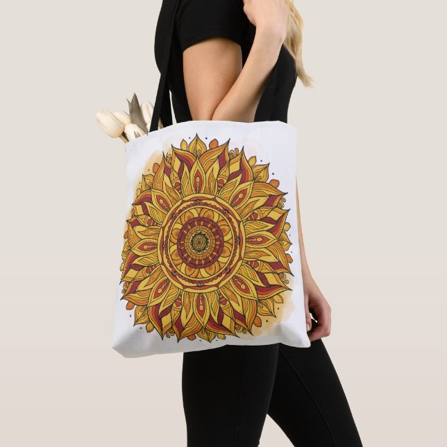 Bolsa Tote Mandala Floral Solar (Close Up)