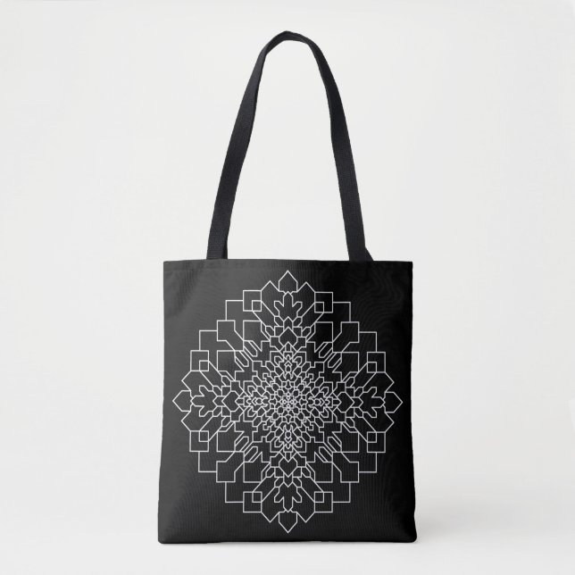 Bolsa Tote Mandala geométrica #15 (Frente)