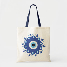 Bolsa Tote Mandala Grego Mau Azul Branco