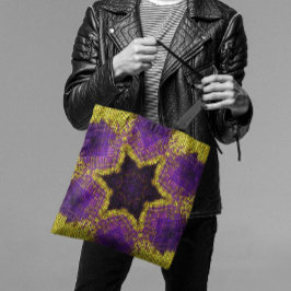 Bolsa Tote Mandala Roxo e Amarelo