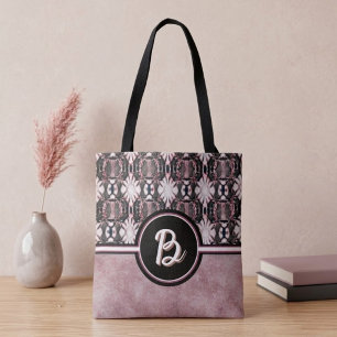 Bolsa Tote Mandalas Conectadas Rosa e Preto