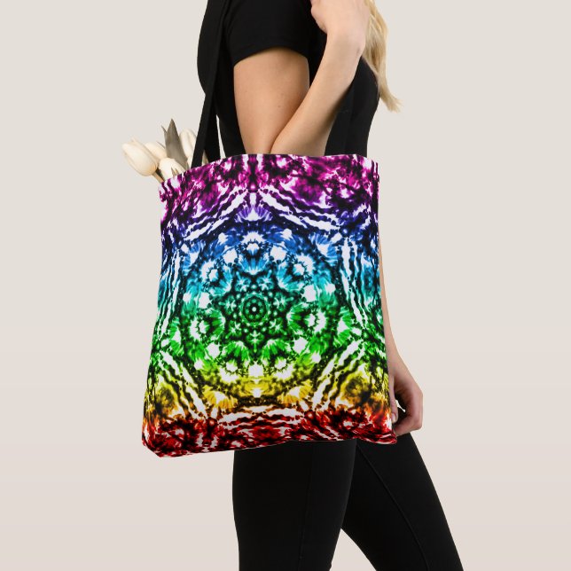 Bolsa Tote Mandarim Estrela Mandala Tie Dye (Close Up)