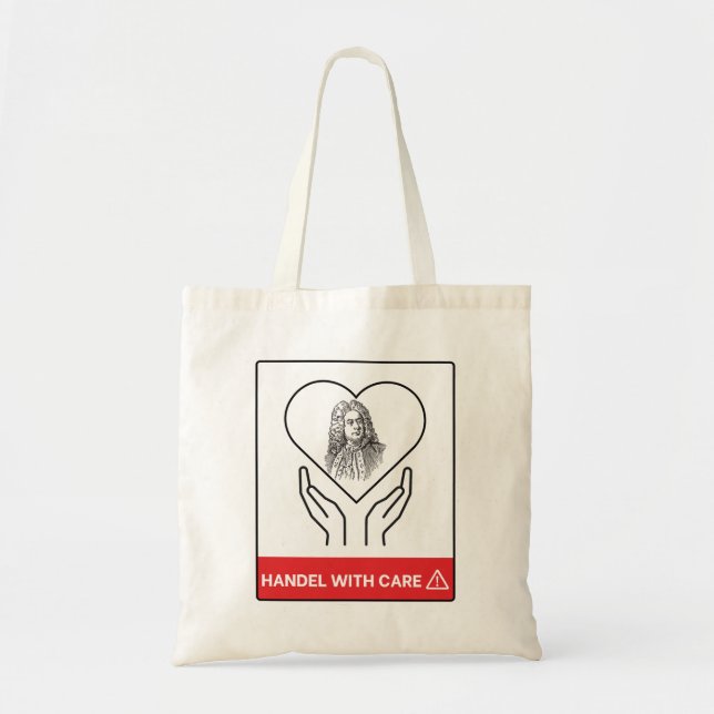Bolsa Tote MANDEL COM CARE ENGRAÇADO COMpositor musical cláss (Frente)