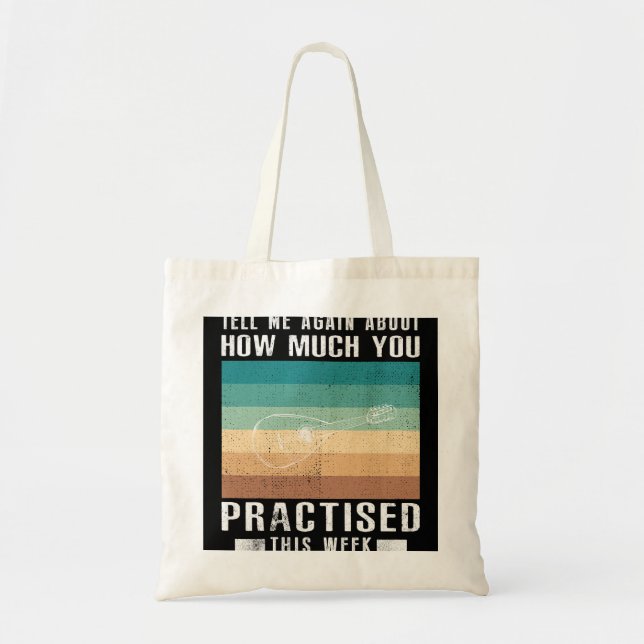Bolsa Tote Mandolin Lover Que É O Que Eu Faço Para Pet Cães E (Frente)