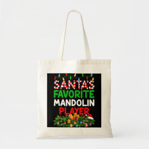 Bolsa Tote Mandolin Lover Xmas Lighting Santas Favoritas Mand