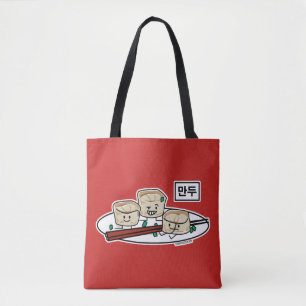 Bolsa Tote Mandu Coreano Dumpling dim sum hangul de café da m
