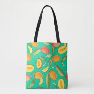 Bolsa Tote Mango Medley: Padrão de Fruta Tropical