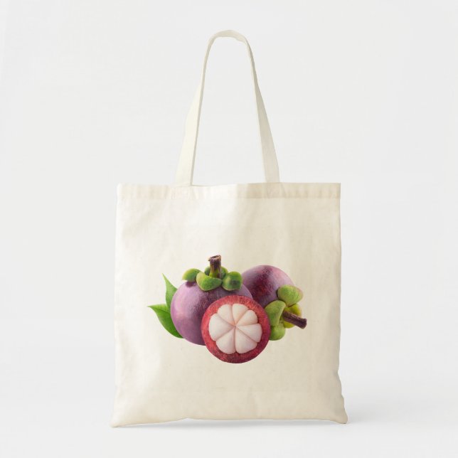 Bolsa Tote Mangostões roxos (Frente)