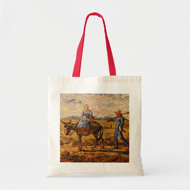 Bolsa Tote Manhã, Casal de Camponeses por Vincent van Gogh (Frente)