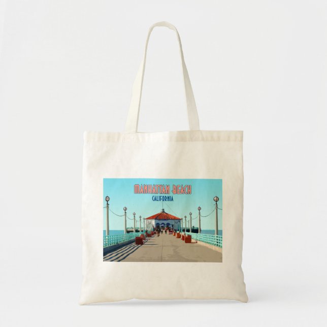 Bolsa Tote Manhattan Beach Pier Los Angeles Califórnia (Frente)