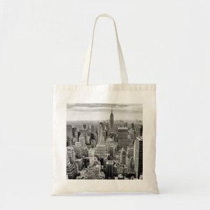 Bolsa Tote Manhattan, Nova Iorque (panorama preto e branco)