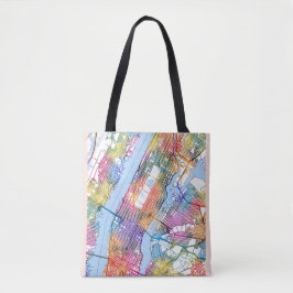 Bolsa Tote Manhattan USA City Map