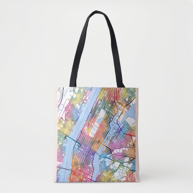 Bolsa Tote Manhattan USA City Map (Frente)
