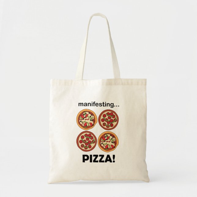 Bolsa Tote Manifestando Pizza de Pepperoni (Frente)