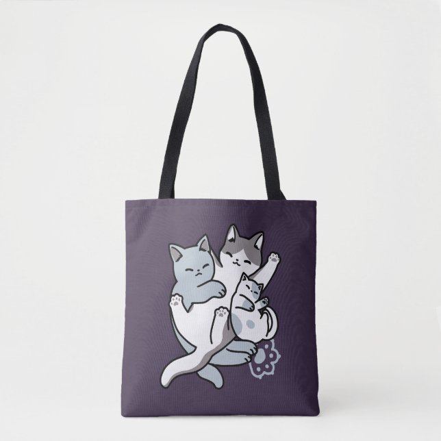 Bolsa Tote Manípulo De Rato - Gatos De Dormir Em Cute (Frente)