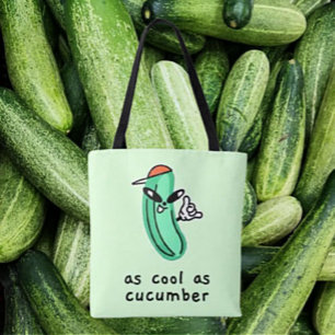 Bolsa Tote Manta 'Tão Legal Quanto um Pepino'
