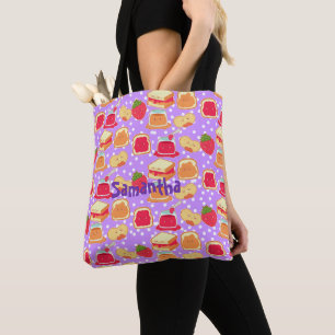 Bolsa Tote Manteiga De Amendoim E Geleia De Morango