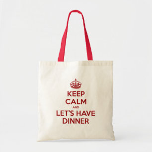Bolsa Tote Mantenha a calma e deixe-nos ter o comensal
